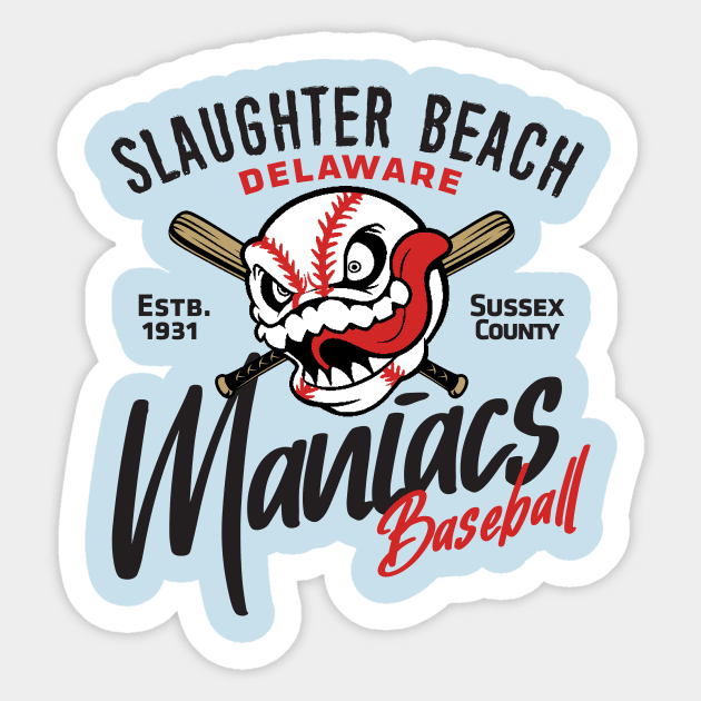 Slaughter Beach Maniacs Sticker by MindsparkCreative